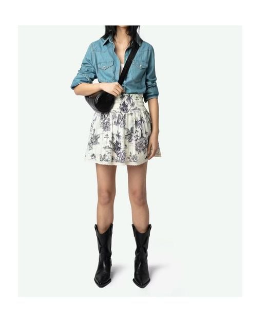 Zadig & Voltaire Blue Button Flap-Pockets Shirt