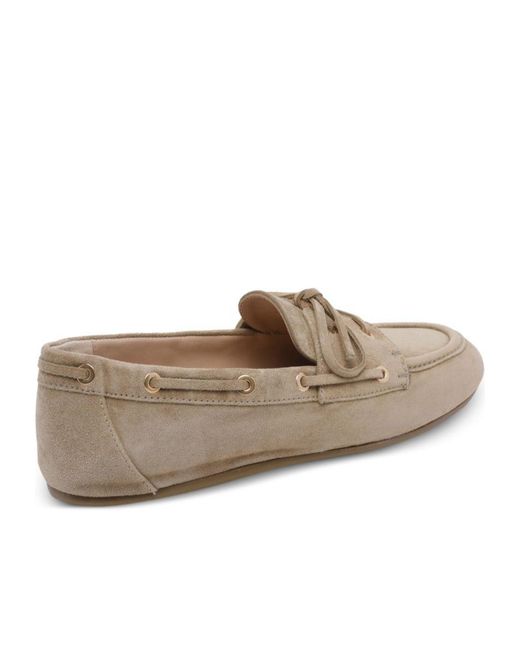 Stuart Weitzman Gray Lace-Up Loafers