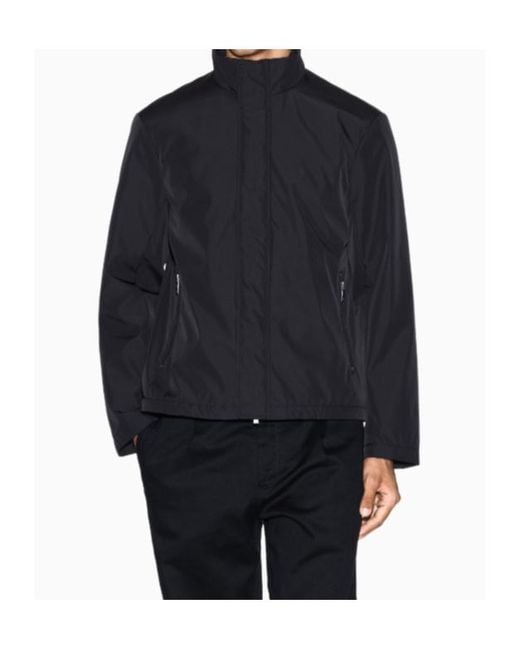 ARMANI EXCHANGE Blue Full Zip Jacket With Pockets for men