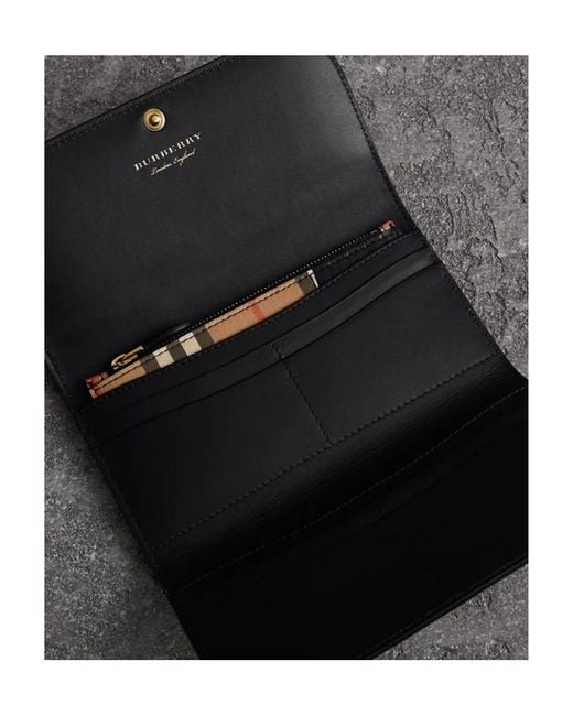 Burberry Brown Long Checkered Purse for men