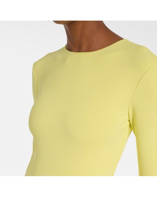Roland Mouret Yellow Floral-Applique Gown