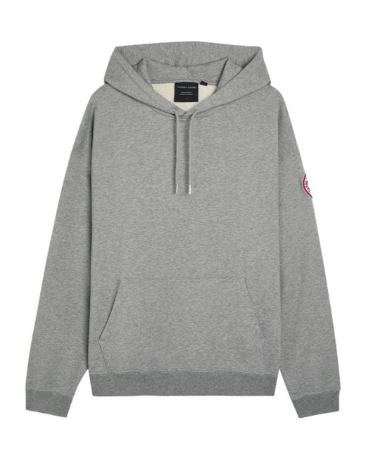 Canada Goose Gray Hooded Cotton Sweatshirt for men
