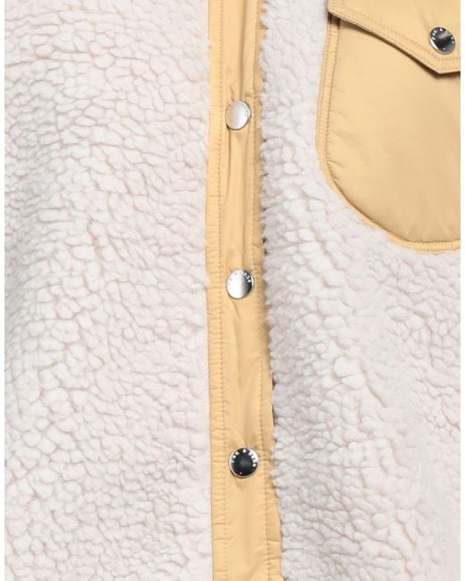 Rag & Bone White Solid Color Teddy Fleece Coat
