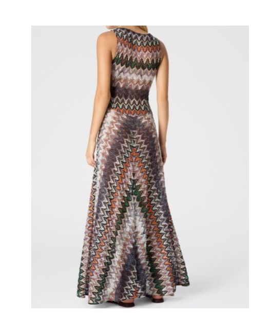 Missoni Natural Tie Sleeveless Gown