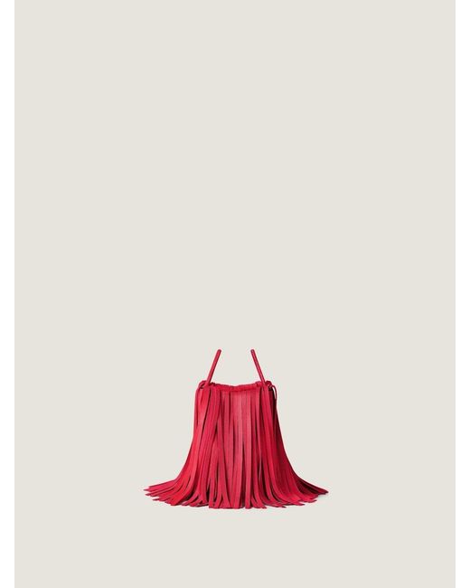 Givenchy Red Nano Facet Tote Bag