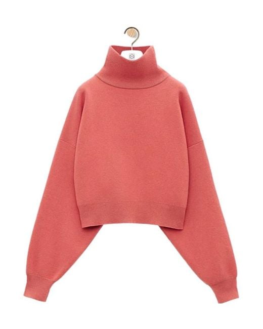 Loewe Red High Neck Sweater