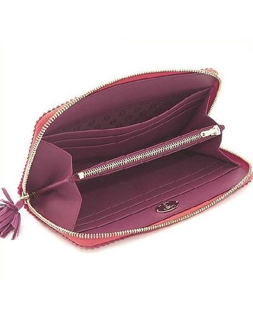 Loewe Red Zipper Long Purse