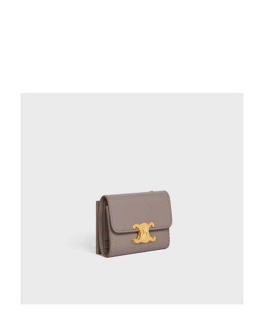 Céline Gray Compact Wallet Triomphe