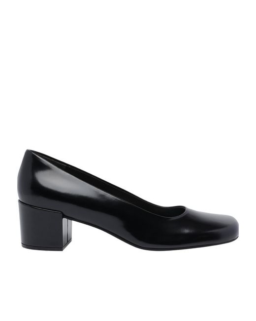 The Row Black Chunky High Heels