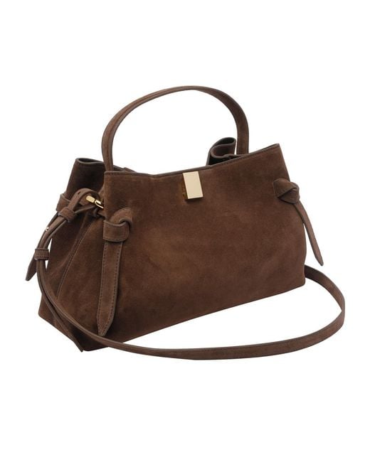 Yuzefi Brown Top Handle Shoulder Bag