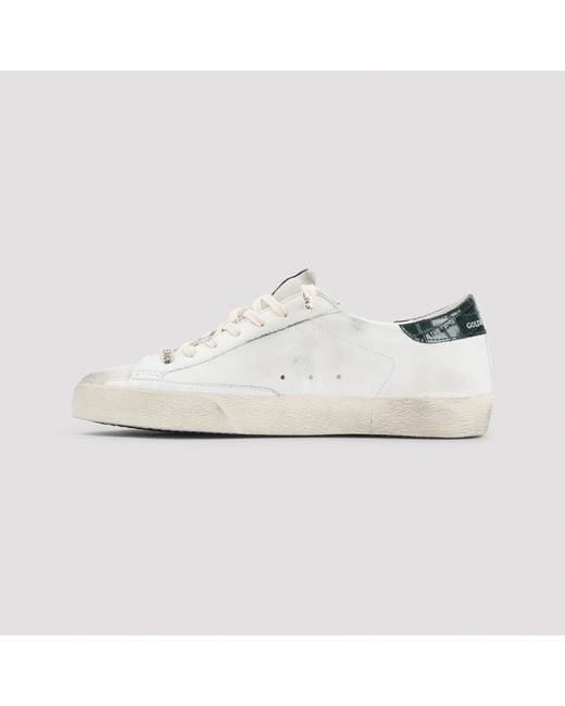 Golden Goose Deluxe Brand White Super Star Lace-Up Sneakers for men