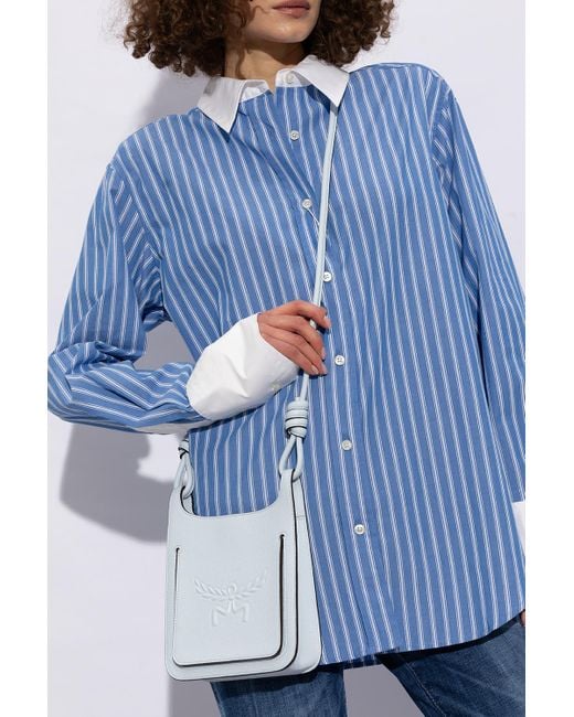 MCM Blue Himmel Shoulder Bag