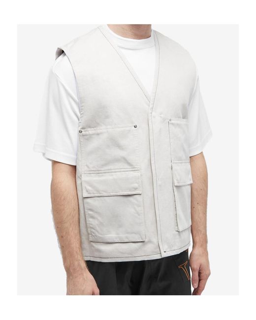 Helmut Lang White Sleeveless Vest for men