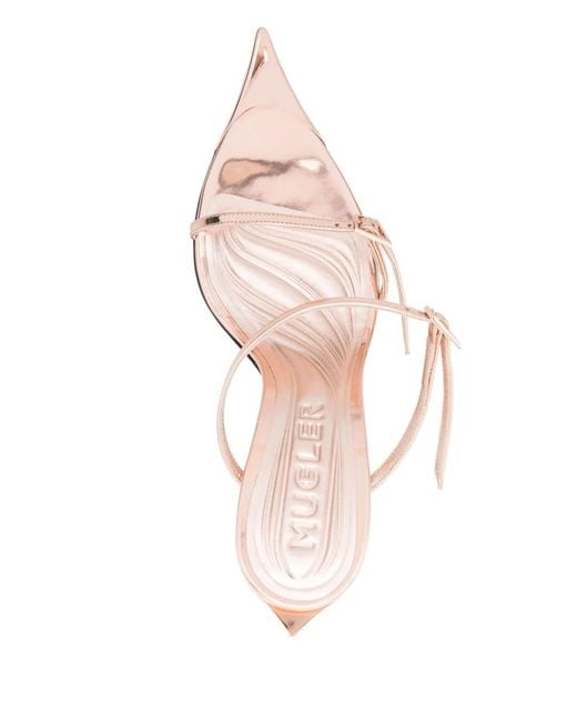 Mugler White 95Mm Fang Sandals