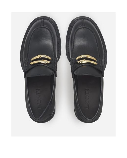 Lanvin Black Medley Slip-On Loafers