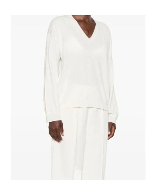Fabiana Filippi White Crew Neck Knitwear