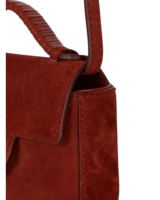 Balmain Red Suede B-Buzz 17 Mini Bag