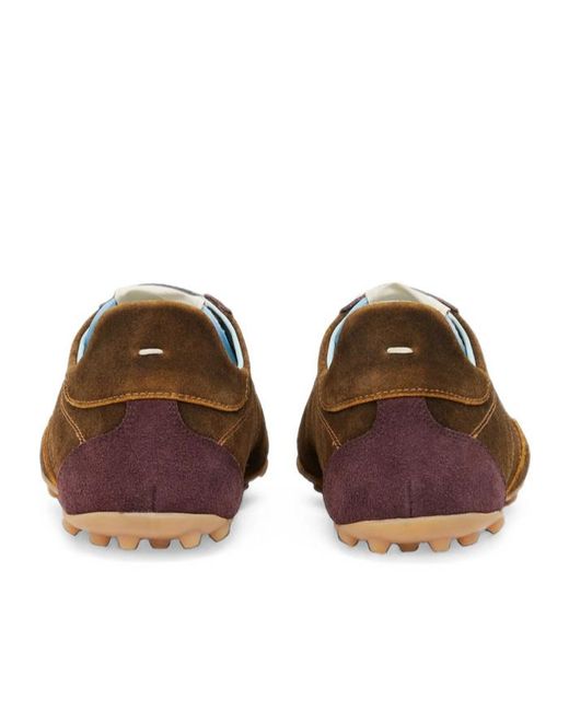Maison Margiela Brown Suede Low-Top Sneakers for men