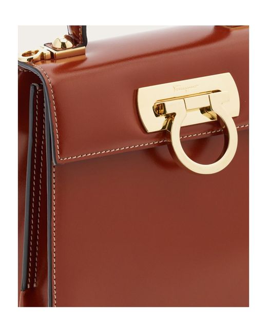 Ferragamo Red Iconic Top Handle (S)