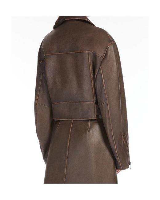 Weekend by Maxmara Brown Zip Detailed Belted Jacket