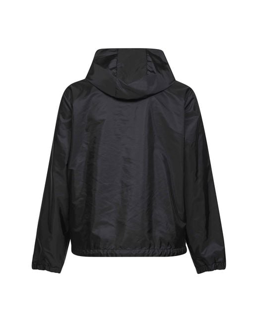 Moncler Black Logo Patch Zip-Up Jacket for men