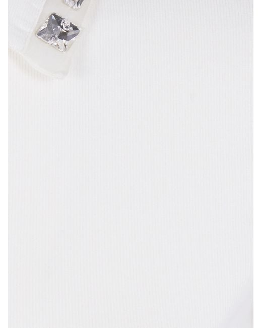 Fabiana Filippi White Short-Sleeved Polo Shirt