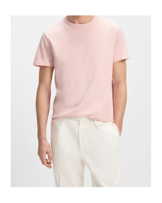 Boss Pink X David Beckham Crew-Neck T-Shirt for men