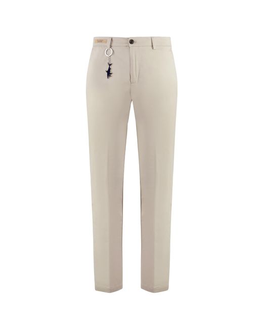 Paul & Shark Gray Stretch Cotton Slacks for men