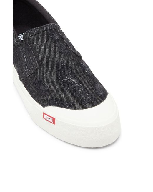 DIESEL Black S-Athos Slip-On Sneakers