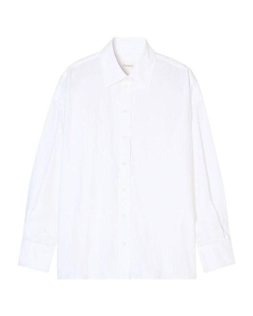 Closed White Long-Sleeve Collared Shirt