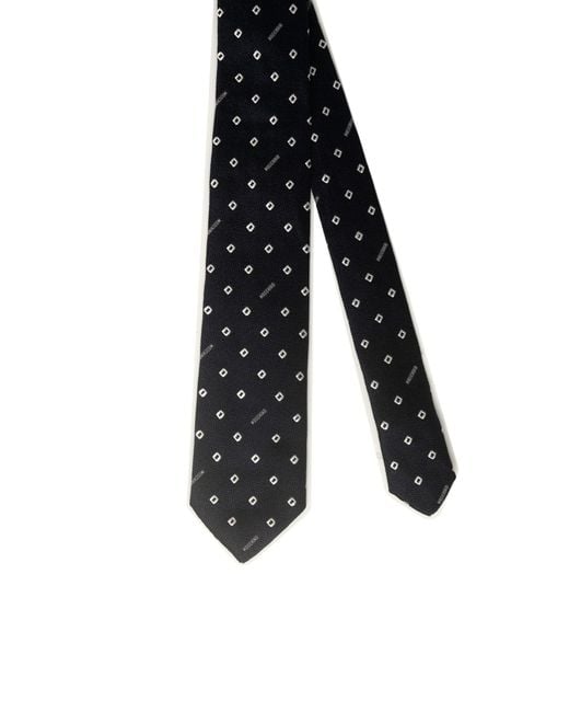 Moschino Black Logo Logo Tie for men