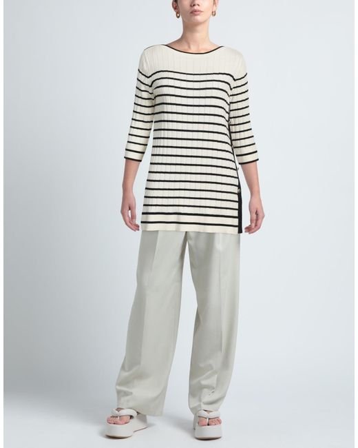 MAX&Co. White Striped Knitted Jumper
