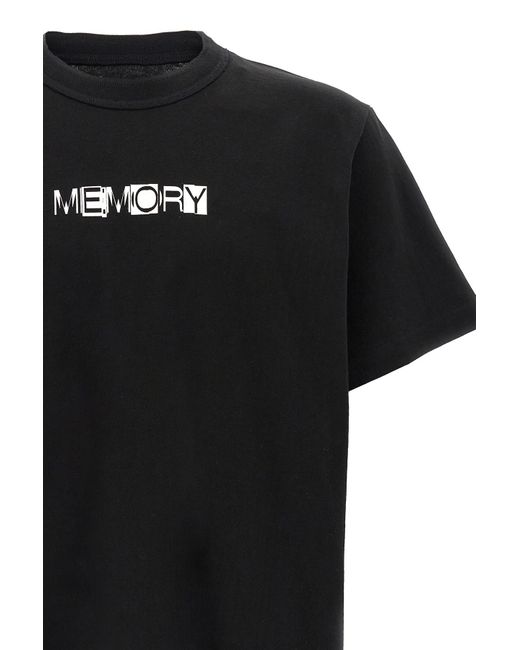 トップス sacai memory short sleeve tee black Sacai Memory T-Shirt in Black for Men | Lyst