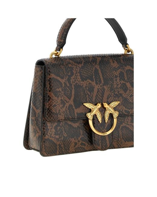 Pinko Black Top-Handle Shoulder Bag