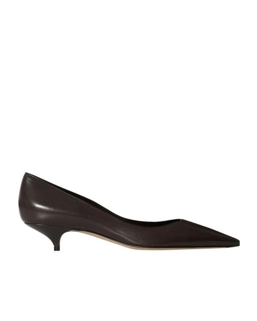 The Row Brown Liliisa Kitten Two Pumps