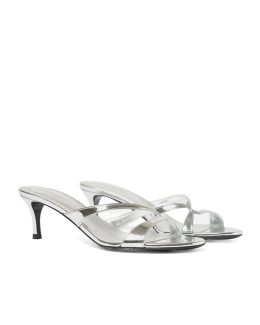 Scarosso White Pauli Kitten Heel Sandals