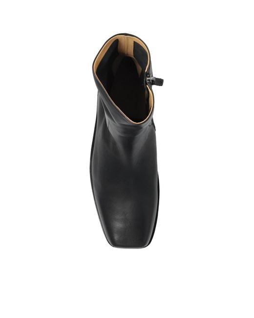 Marsèll Black Marsèll Square Toe Zipped Boots for men