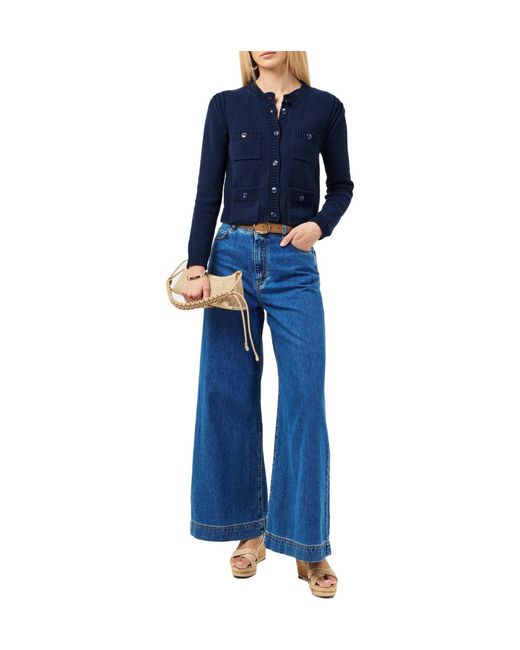Weekend by Maxmara Blue Dark Knit Cardigan