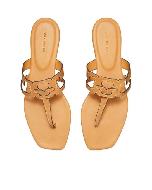 Tory Burch Metallic Ines T-Strap Sandals