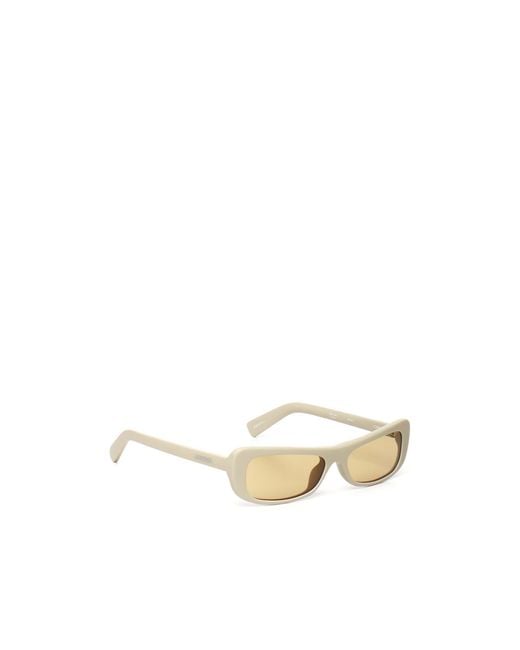 Jacquemus Metallic X Linda Farrow Capri Rectangle Frame Sunglasses for men