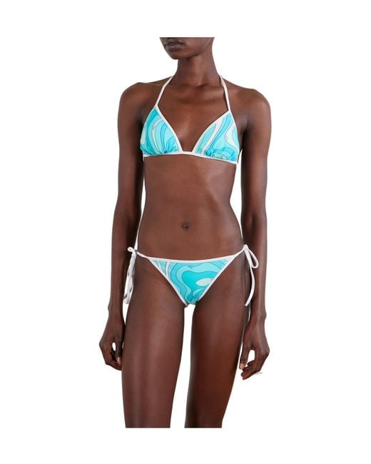 Emilio Pucci Blue Printed Bikini Briefs
