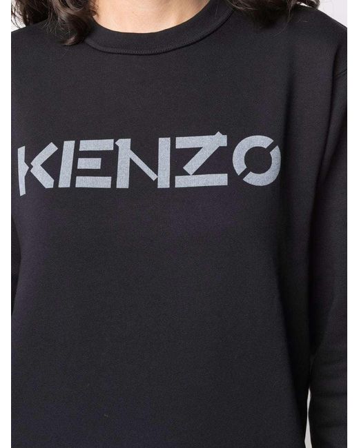KENZO Black Logo-Print Cotton Sweatshirt