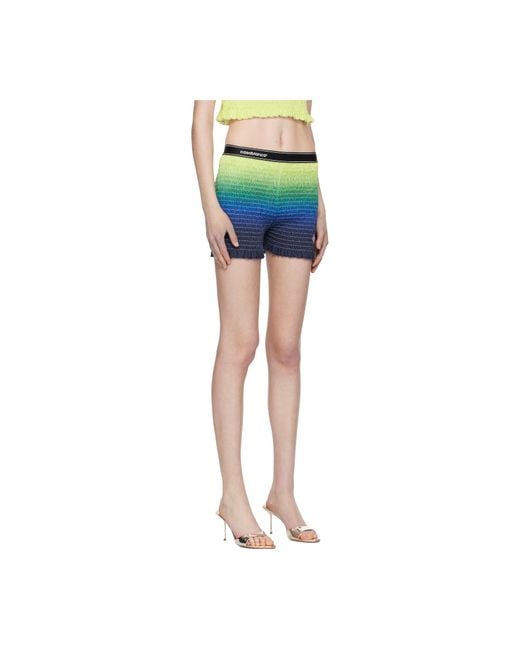 Casablanca Blue Knitted Gradient Shorts