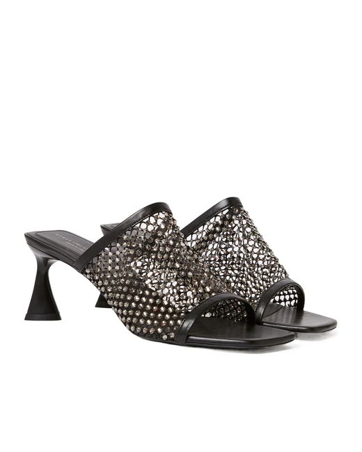 Stella McCartney Black Crystal Mesh Mules