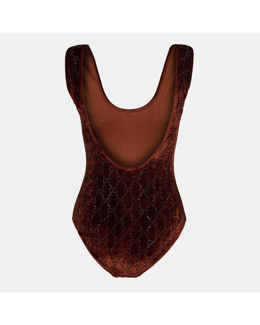 Gucci Red Sleeveless Bodysuit