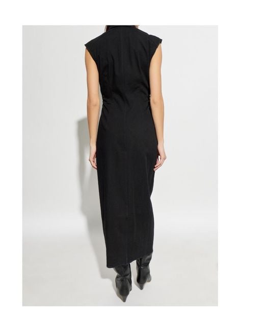 Rag & Bone Black Buttoned Shirt-Style Midi Dress
