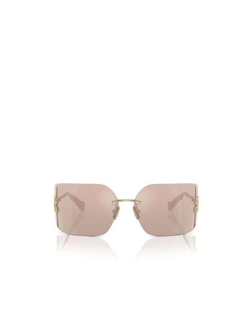 Miu Miu White Eyewear Rectangular Frame Sunglasses