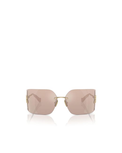 Miu Miu White Eyewear Rectangular Frame Sunglasses