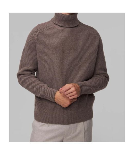 Boss Gray Turtleneck Jumper for men