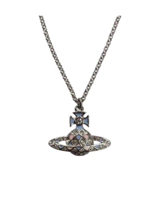 Vivienne Westwood Metallic Saturn Pendant Necklace